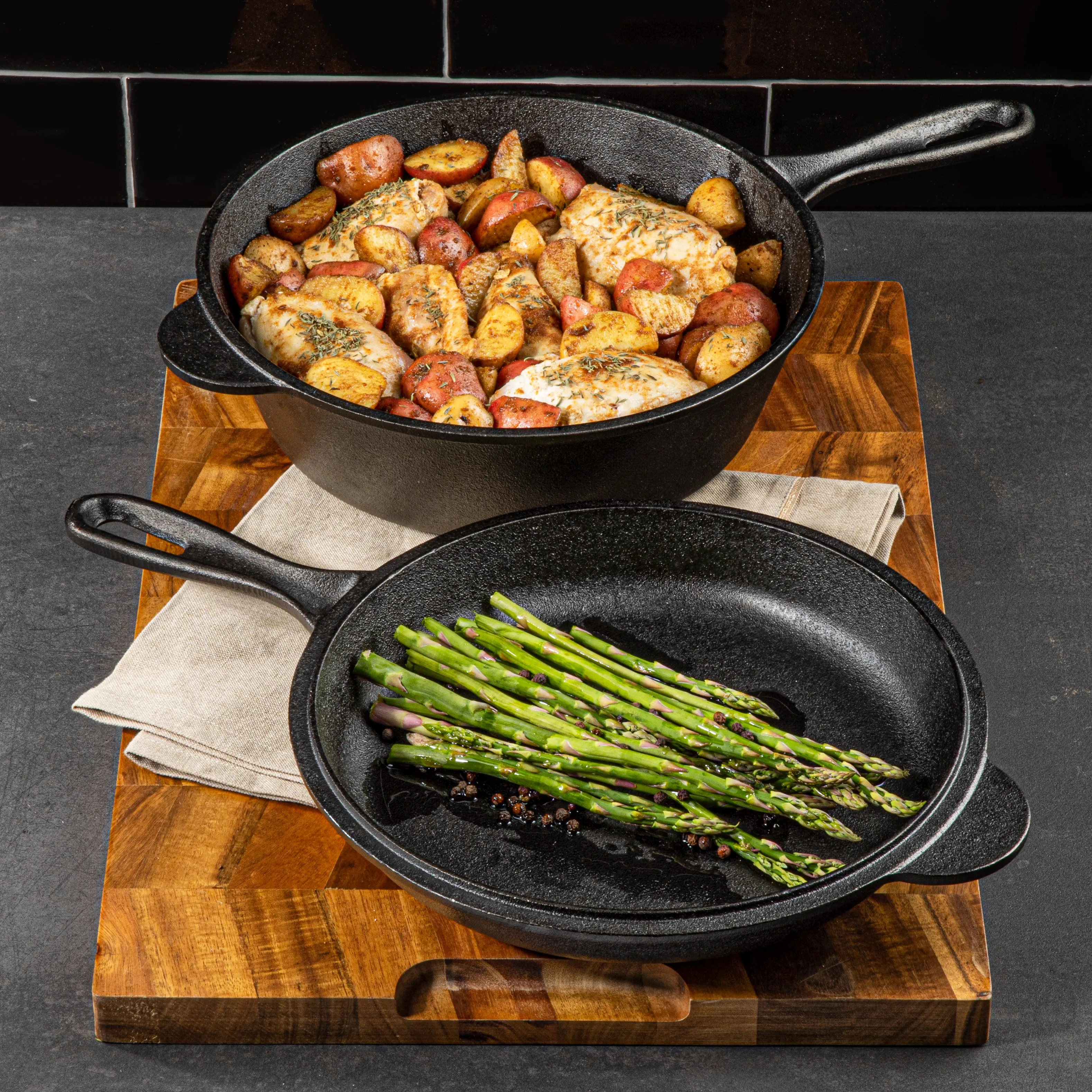 Granitestone 2-in-1 Heavy Duty Cast Iron Dutch Oven