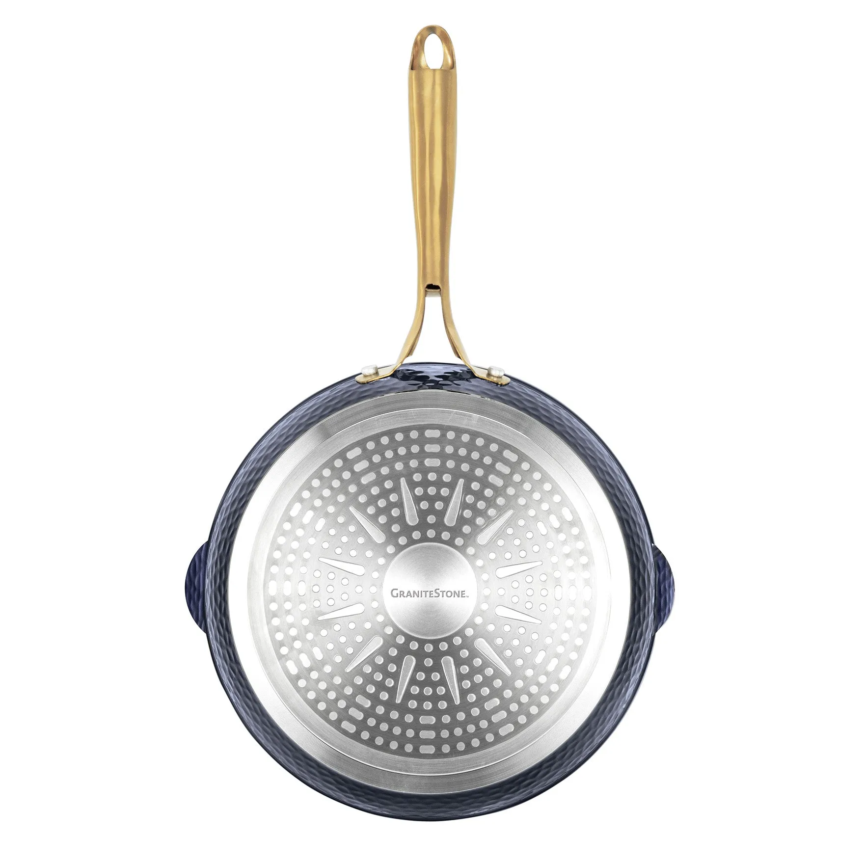Granitestone Charleston Collection - Hammered Cookware - Pans, Available in Navy, Black, and White