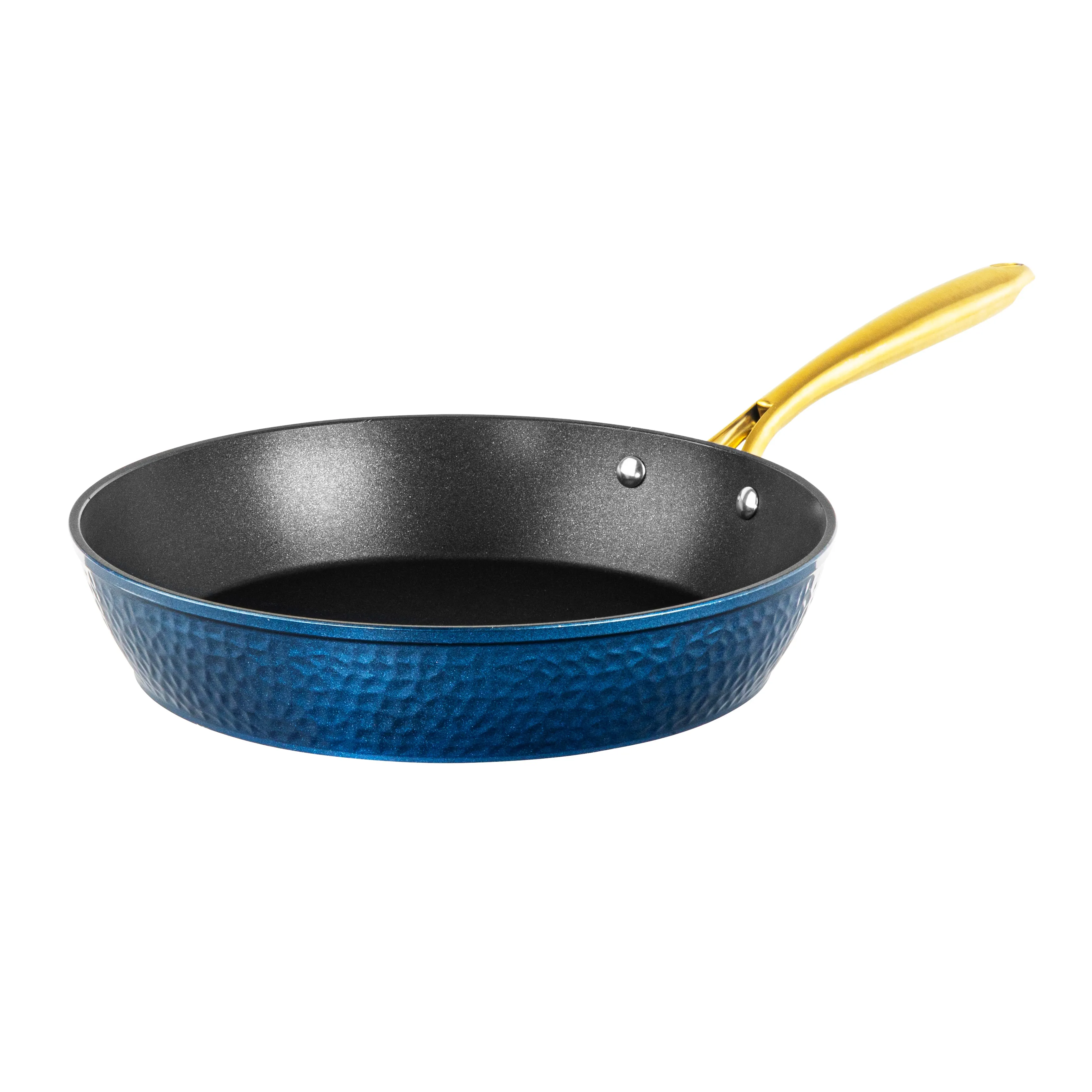 Granitestone Charleston Collection - Hammered Cookware - Pans, Available in Navy, Black, and White