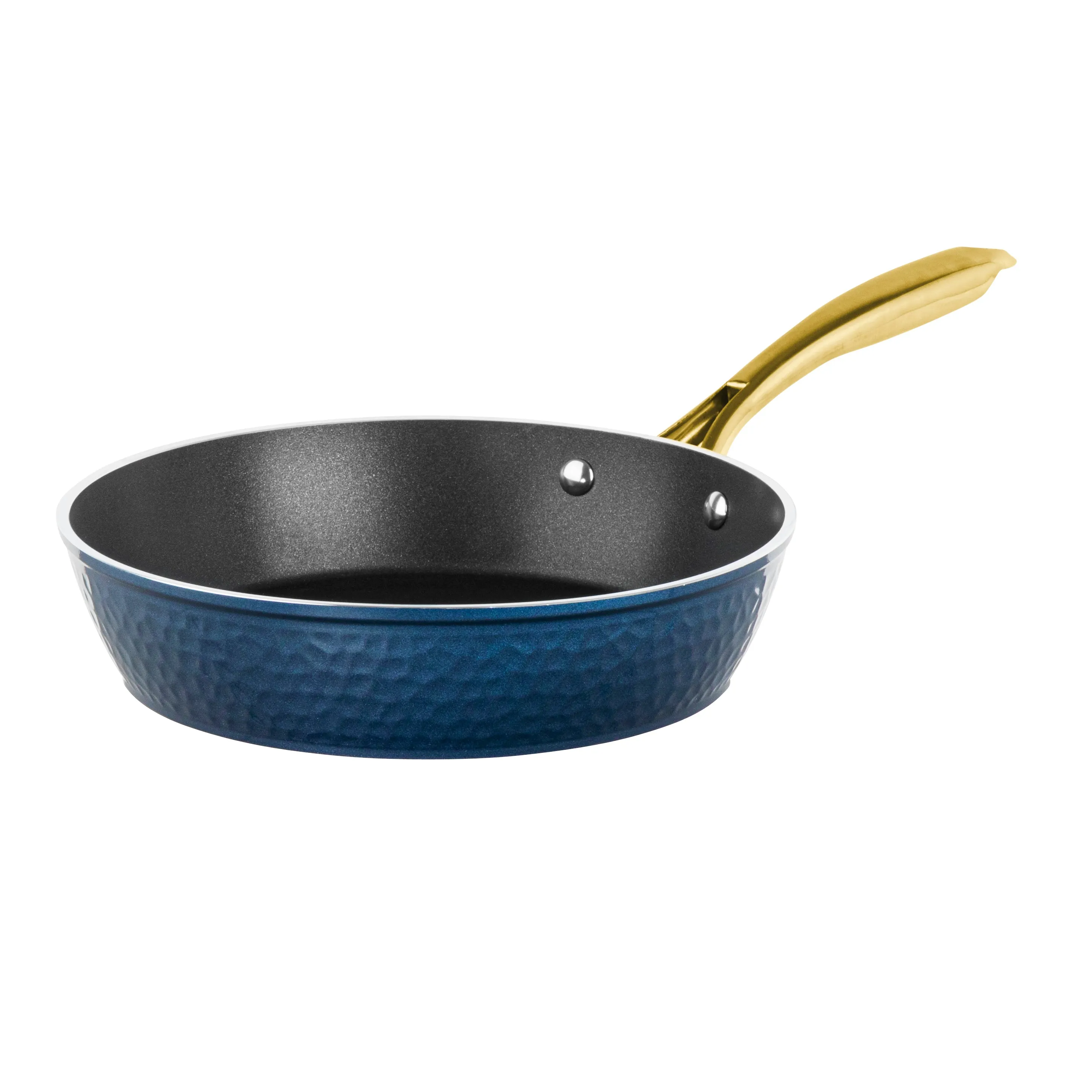 Granitestone Charleston Collection - Hammered Cookware - Pans, Available in Navy, Black, and White