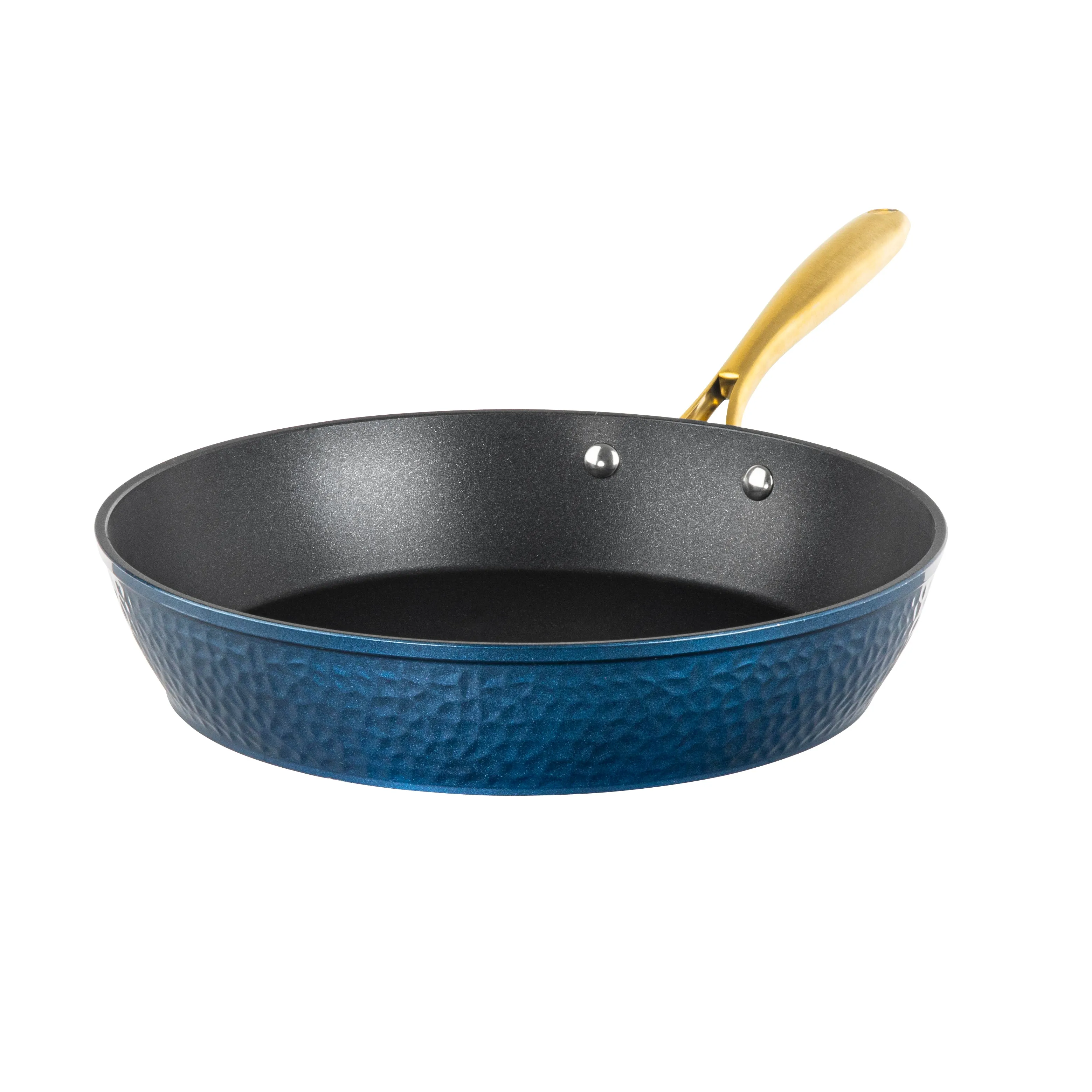 Granitestone Charleston Collection - Hammered Cookware - Pans, Available in Navy, Black, and White