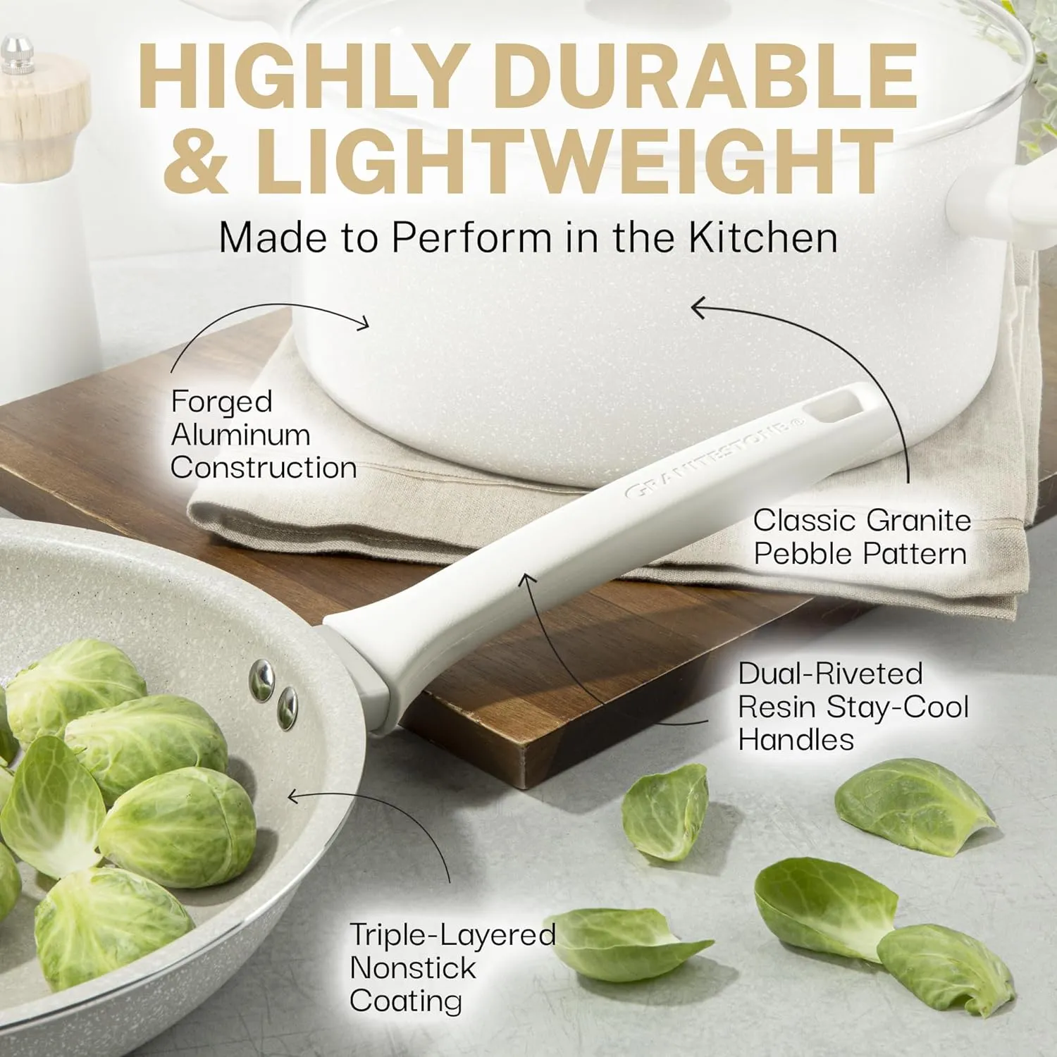 Granitestone Desert Collection 4 Quart Sauté Pan