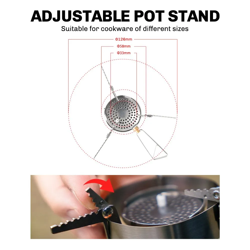 GreenPeak II Gas Stove | Pressure-regulator | 3.4oz | 2600W