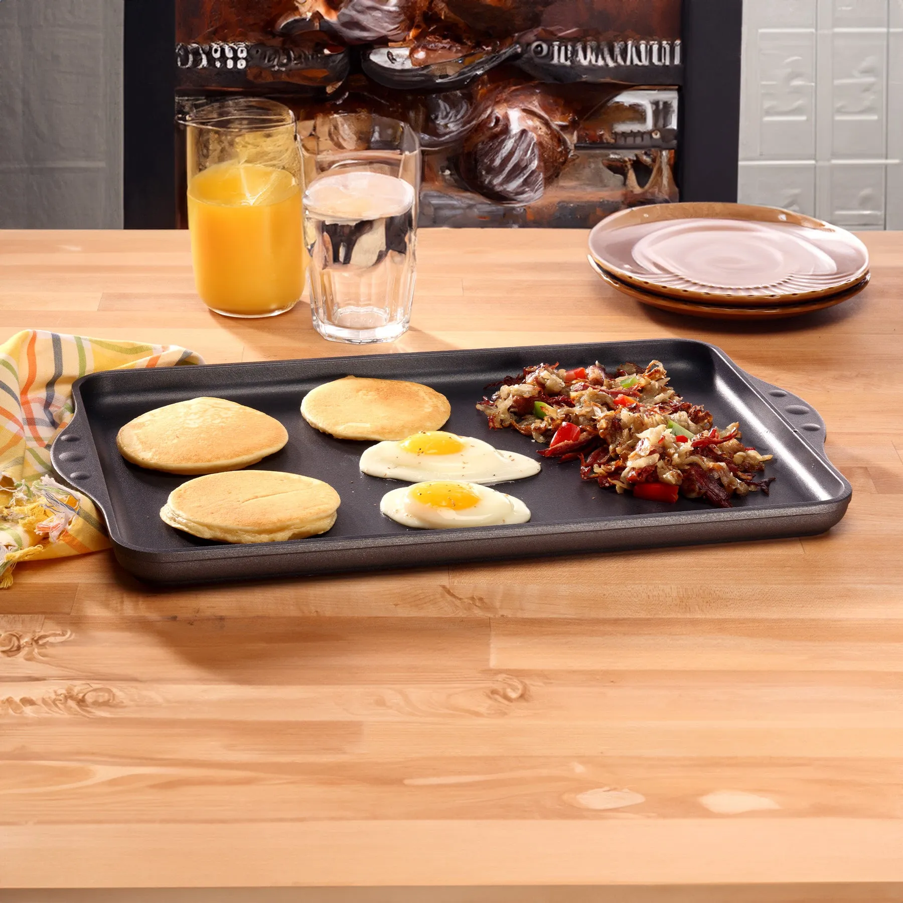HD Nonstick 17" x 11" Double-Burner Griddle