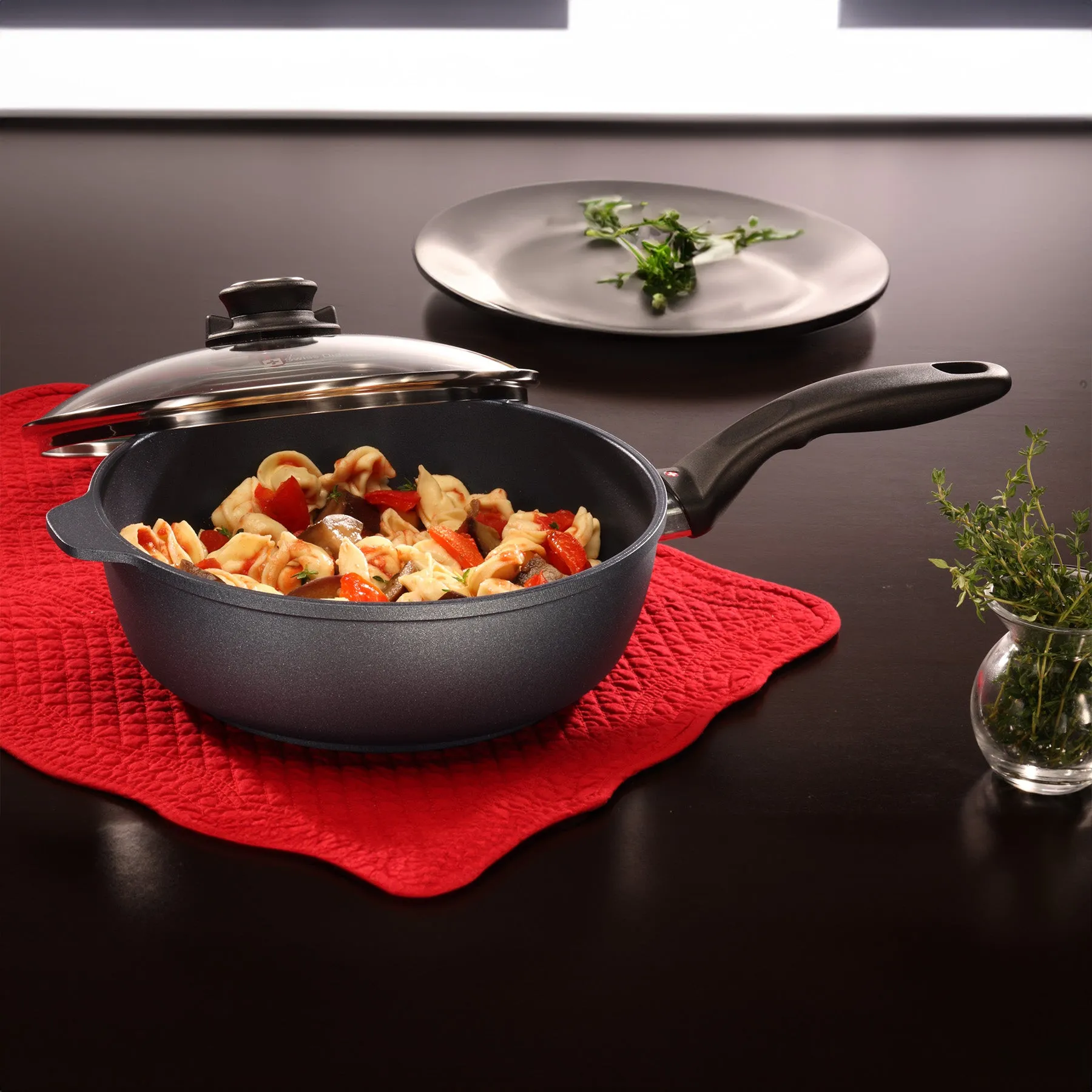 HD Nonstick Saute Pan with Glass Lid