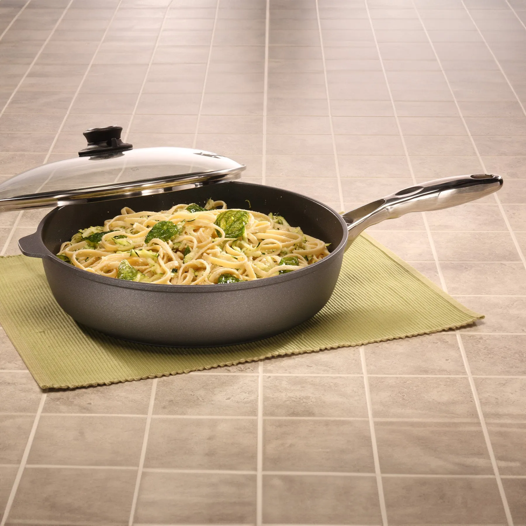 HD Nonstick Saute Pan with Glass Lid