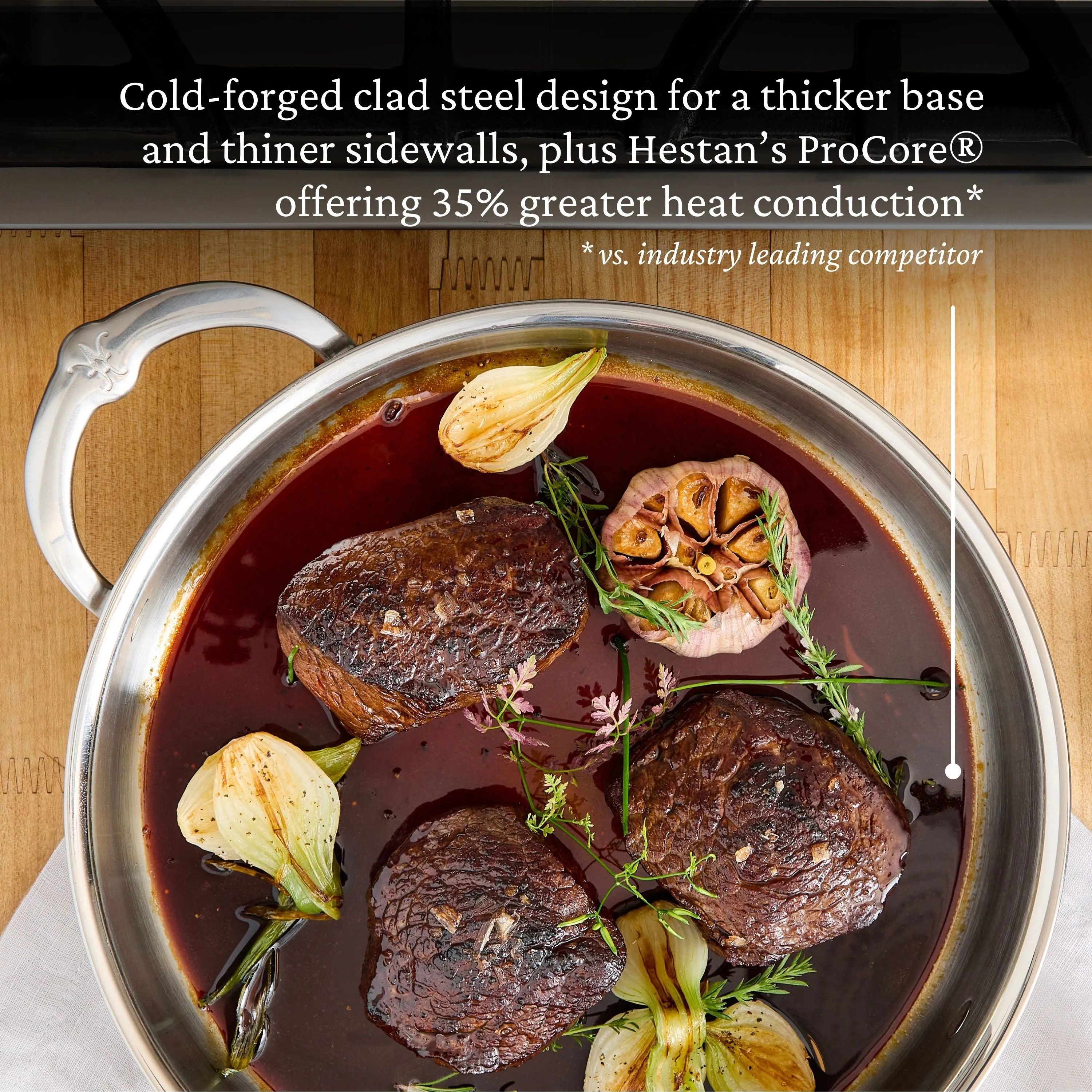Hestan Probond Covered Sauté Pan w/Helper Handle