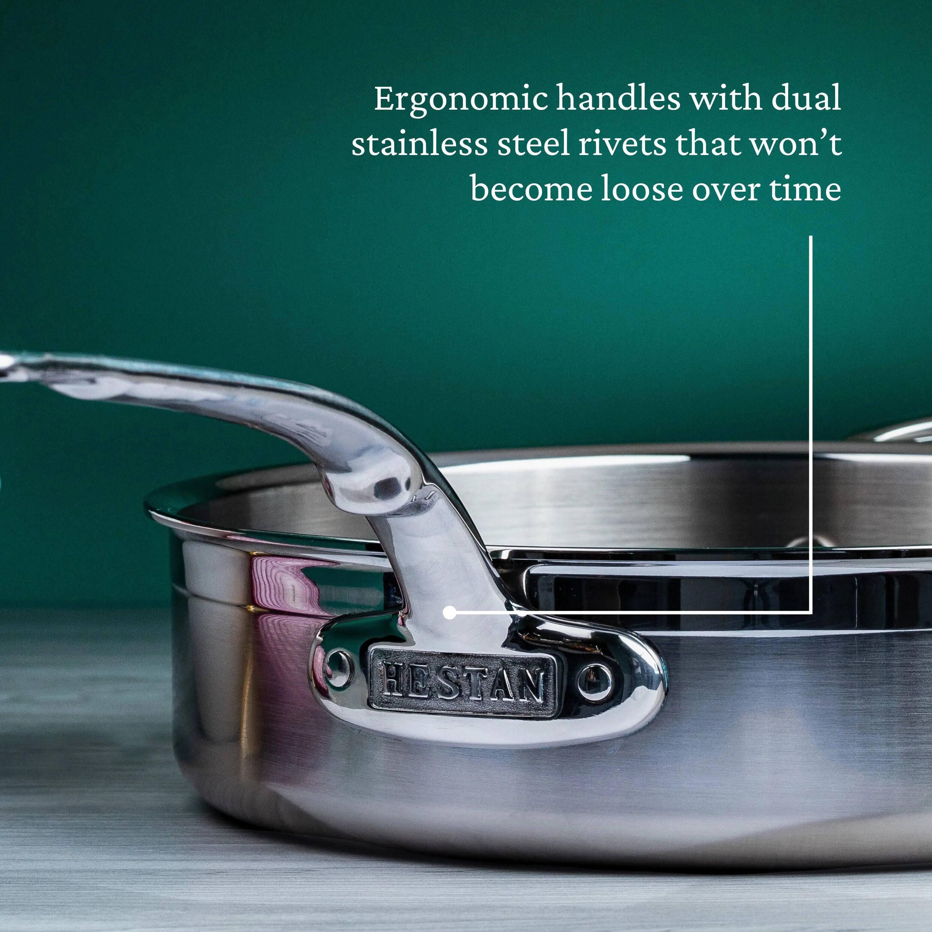 Hestan Probond Covered Sauté Pan w/Helper Handle