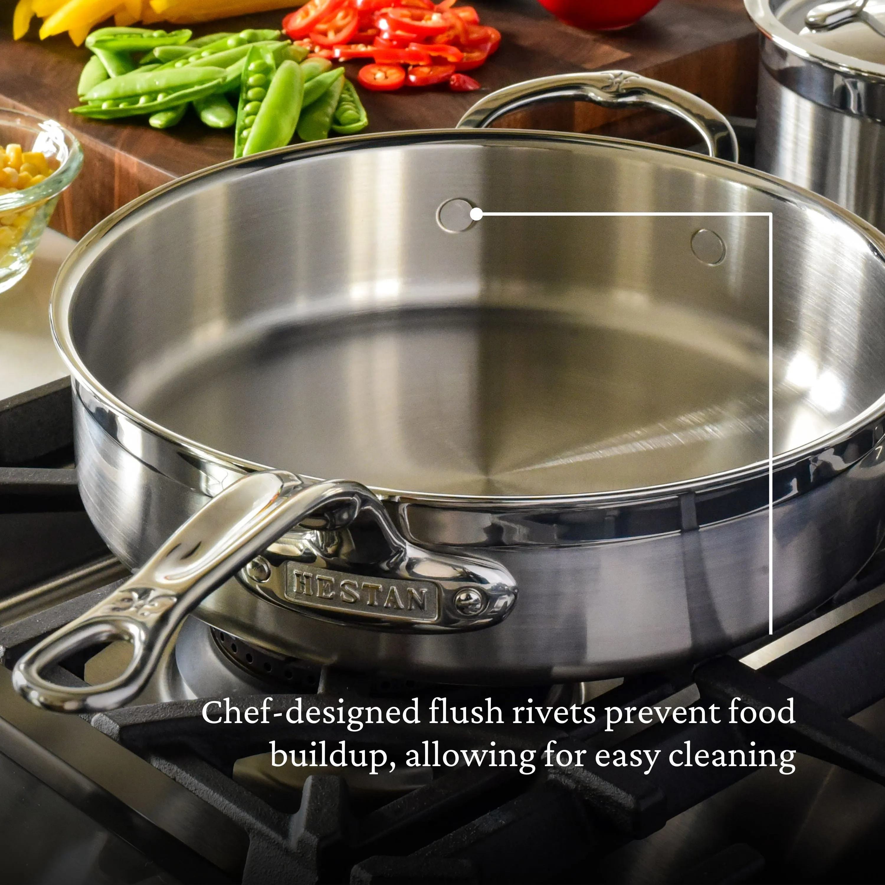 Hestan Probond Covered Sauté Pan w/Helper Handle