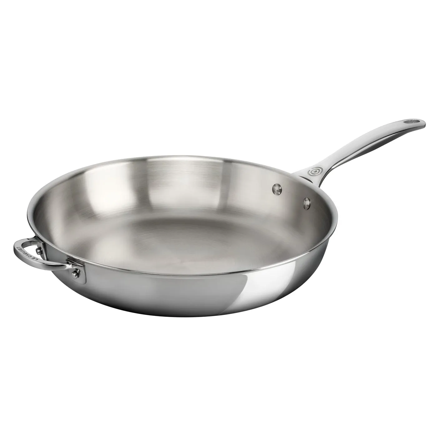 Le Creuset 12 1/2" Deep Fry Pan w/Helper Handle - Stainless Steel