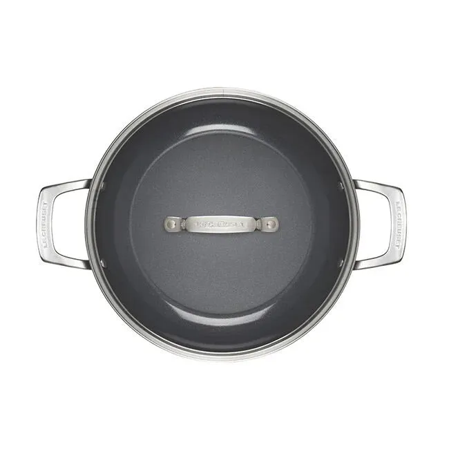 Le Creuset 3 1/2 Qt. Essential Non-Stick Ceramic Shallow Braiser w/Glass Lid