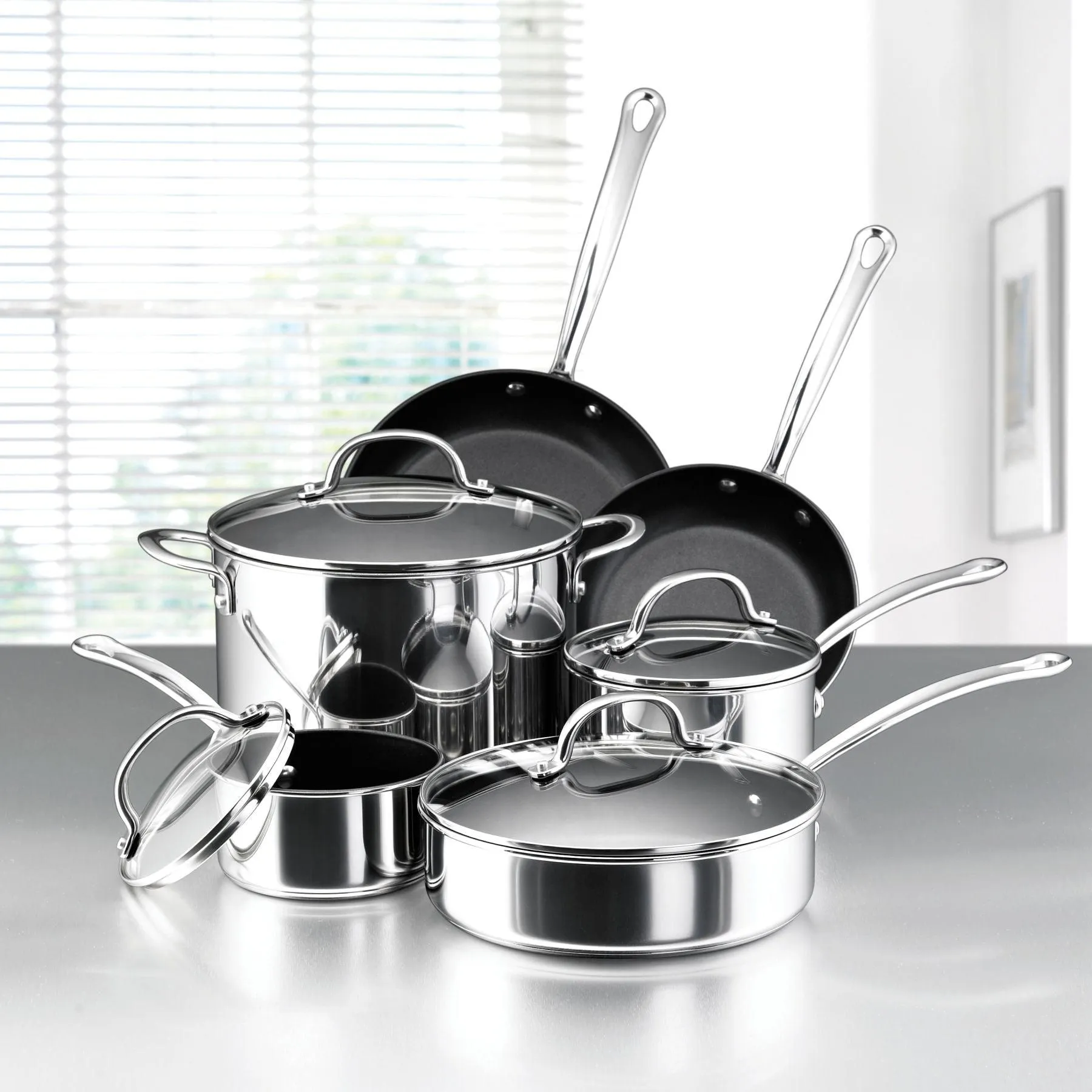 Millennium Nonstick Stainless Steel 10-Piece Set