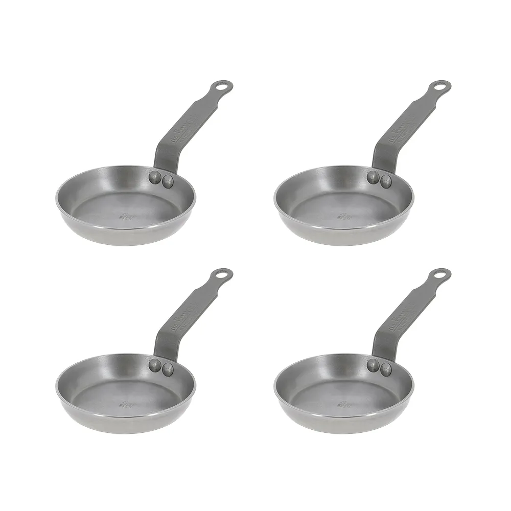 MINERAL B Carbon Steel Egg & Pancake Pan Set of 4