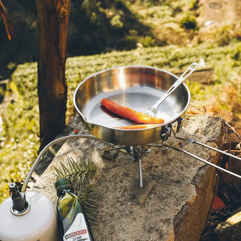 Multifunctional LAC BUTANE GAS STOVE & STAINLESS STEEL FRYPAN Set