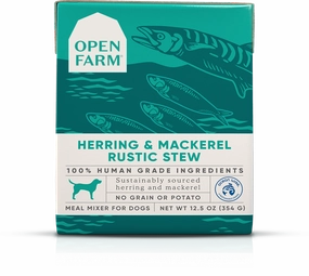 Open Farm Grain Free Herring & Mackerel Recipe Rustic Stew Wet Dog Food Topper
