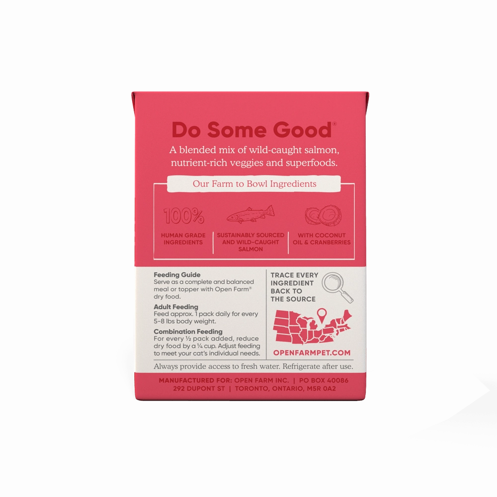 Open Farm Grain Free Wild Caught Salmon Recipe Rustic Blend Wet Cat Food