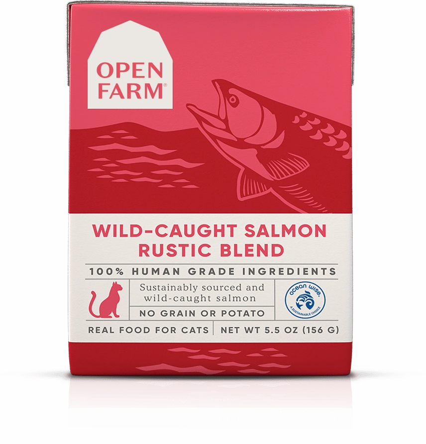 Open Farm Grain Free Wild Caught Salmon Recipe Rustic Blend Wet Cat Food