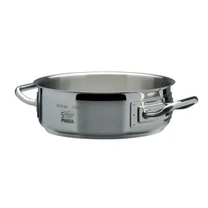 Piazza "5 Stars" Stainless Steel Braiser/Sauteuse Pan, 33.3-Quart