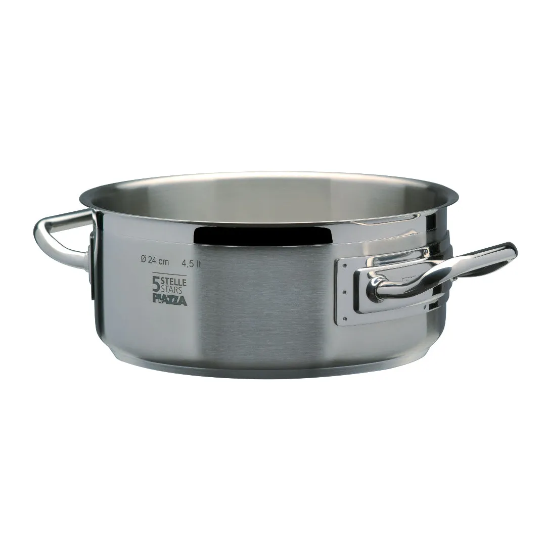 Piazza "5 Stars" Stainless Steel Sauteuse Pan, 1.6-Quart