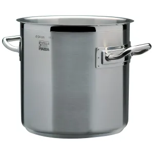 Piazza "5 Stars" Stainless Steel Stockpot, 53-Quart