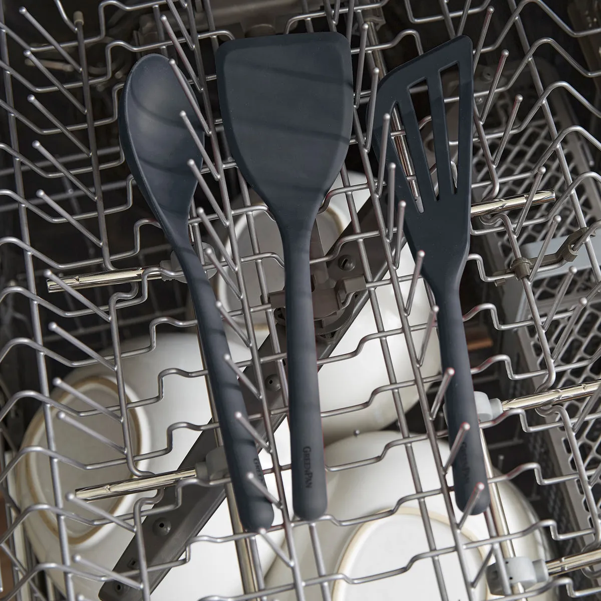 Platinum Silicone Tools 3-Piece Utensil Set | Gray