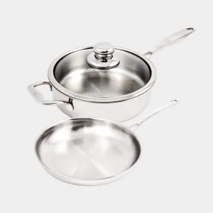 Premium Clad 3-Piece Stainless Steel Set