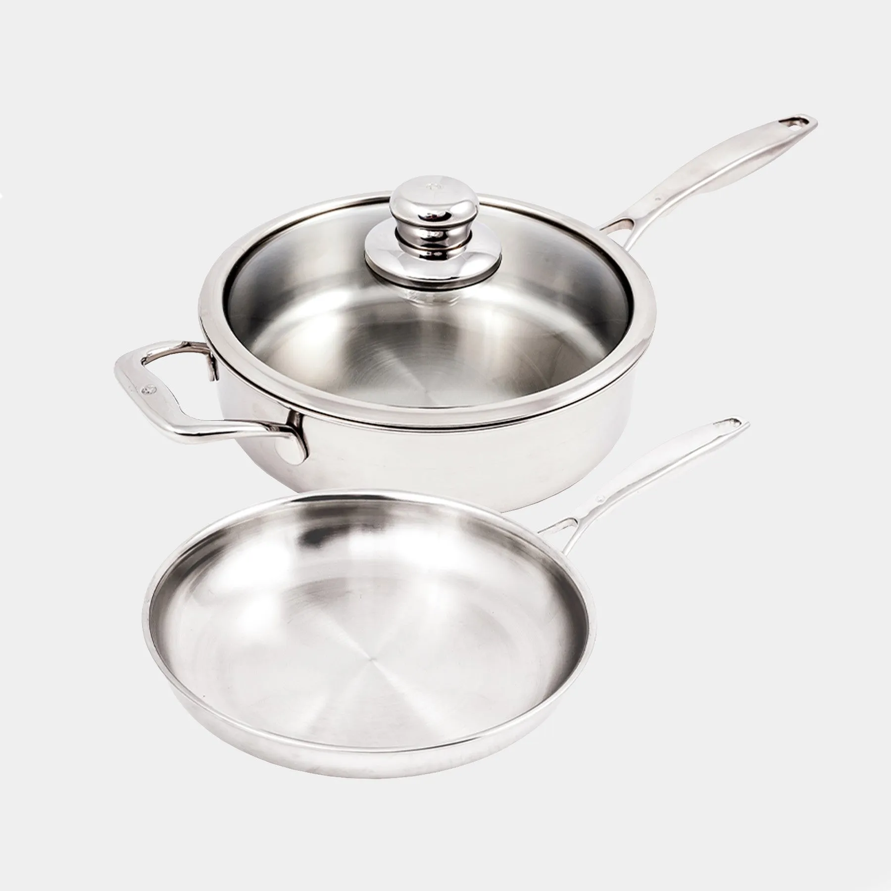 Premium Clad 3-Piece Stainless Steel Set