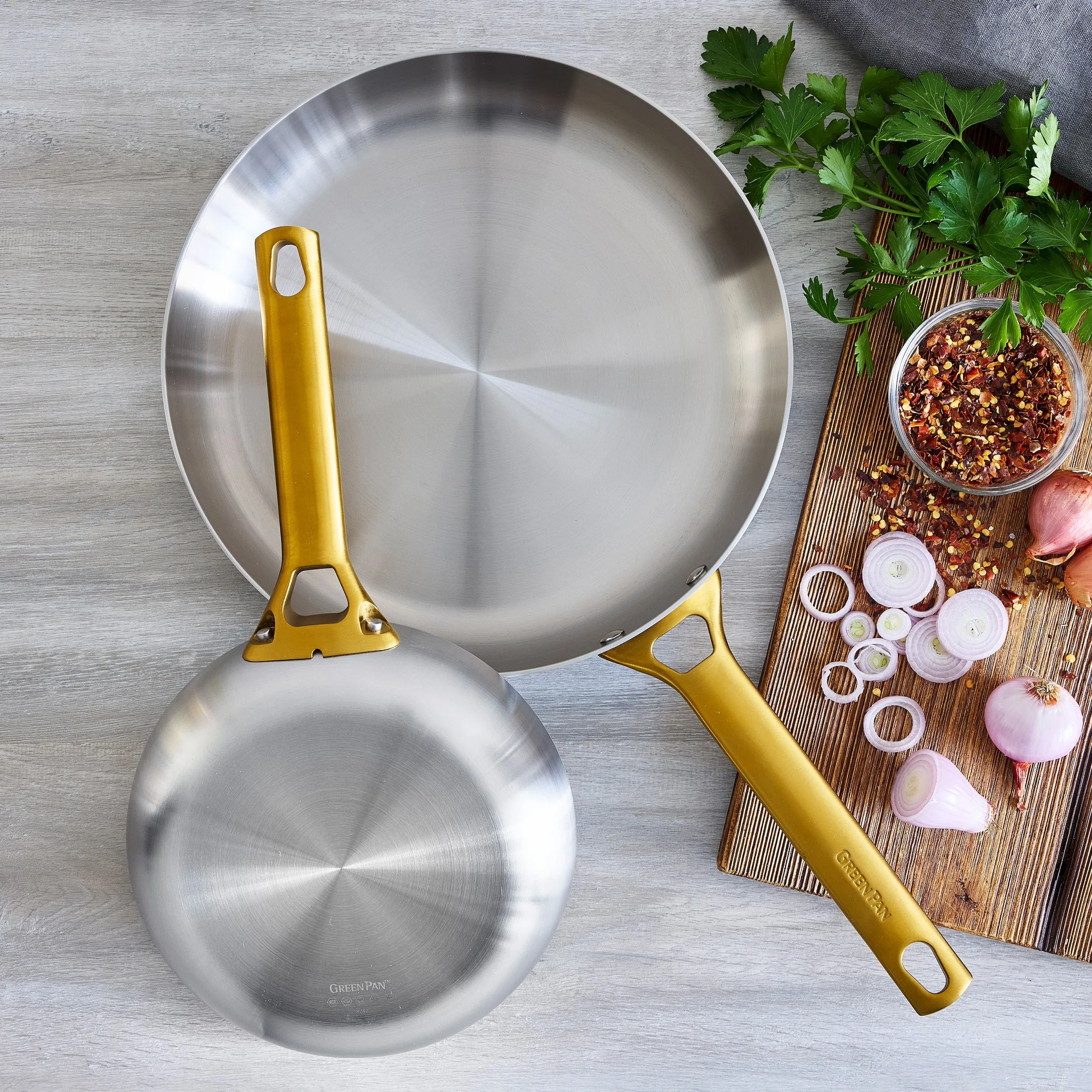 Reserve Stainless Steel 10" and 12" Frypan Set