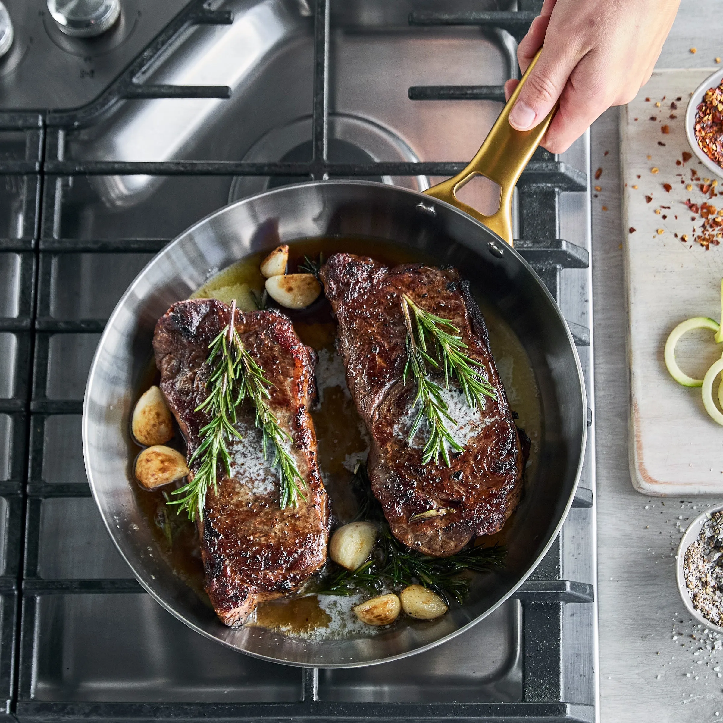 Reserve Stainless Steel 10" and 12" Frypan Set