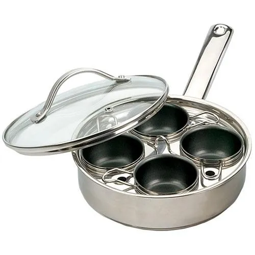 RSVP Endurance Stainless Steel 4 Egg Poaching Pan