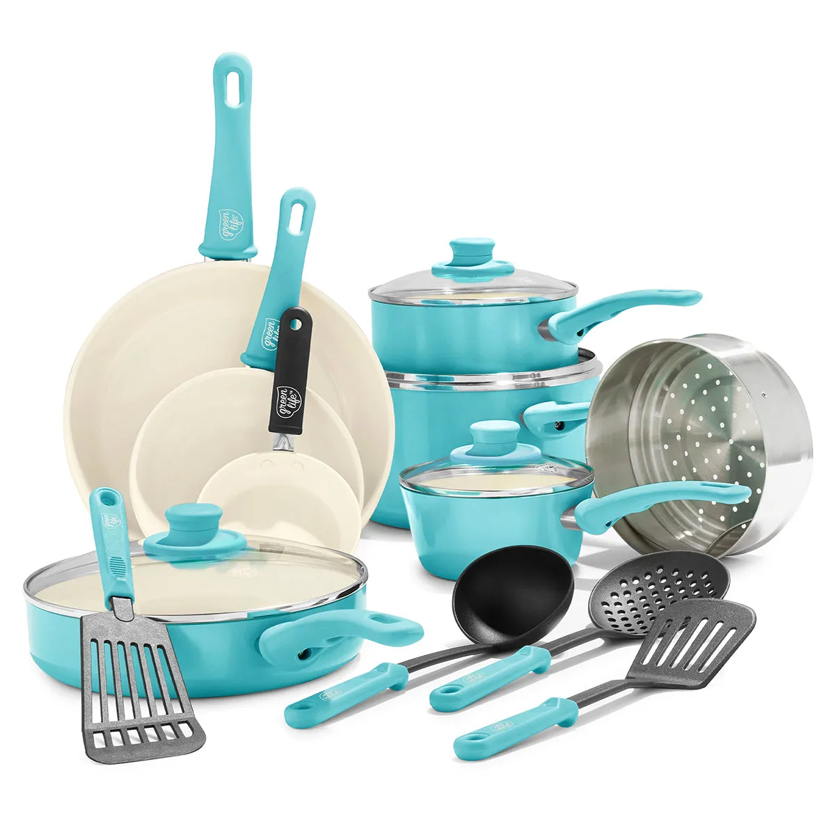 Soft Grip 16-Piece Cookware Set