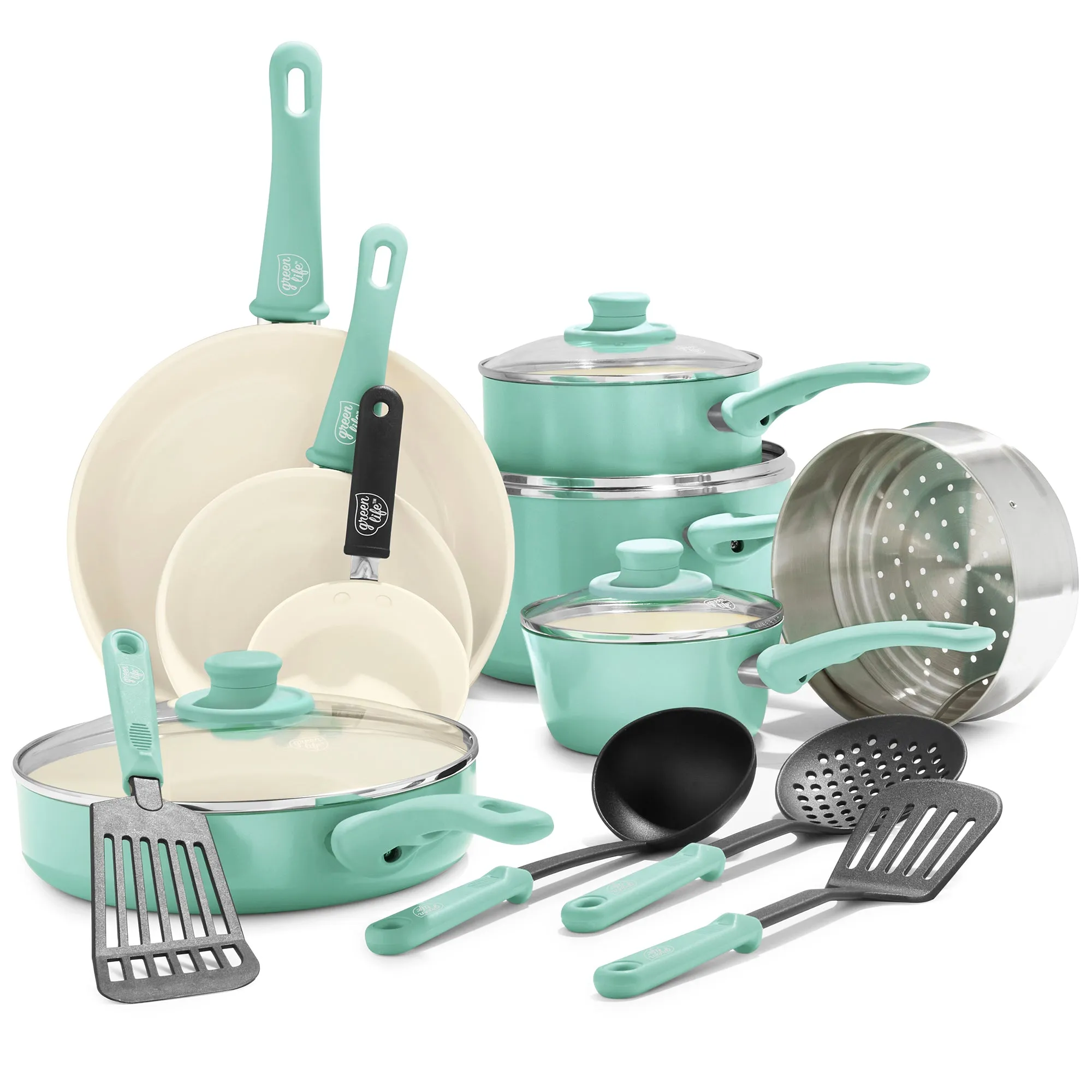 Soft Grip 16-Piece Cookware Set