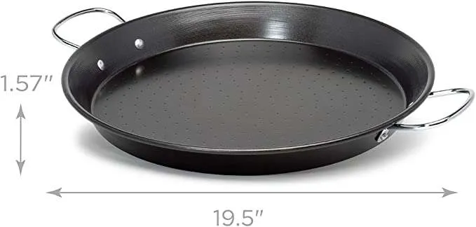 Sol Carbon Steel Non-Stick Paella Pan, 15 Inch - Ecolution