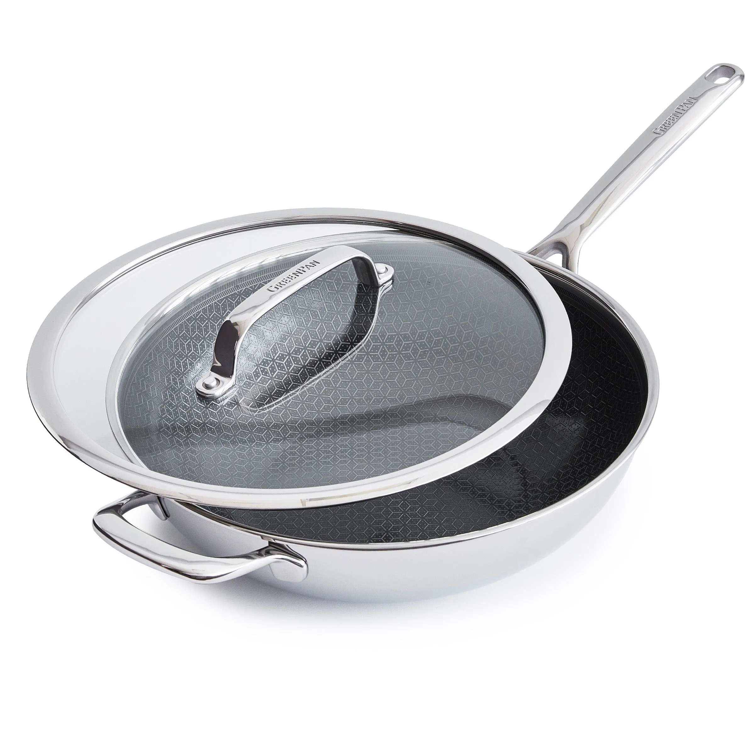 Spectra Thermobond Hybrid Ceramic Nonstick 12" Wok with Lid