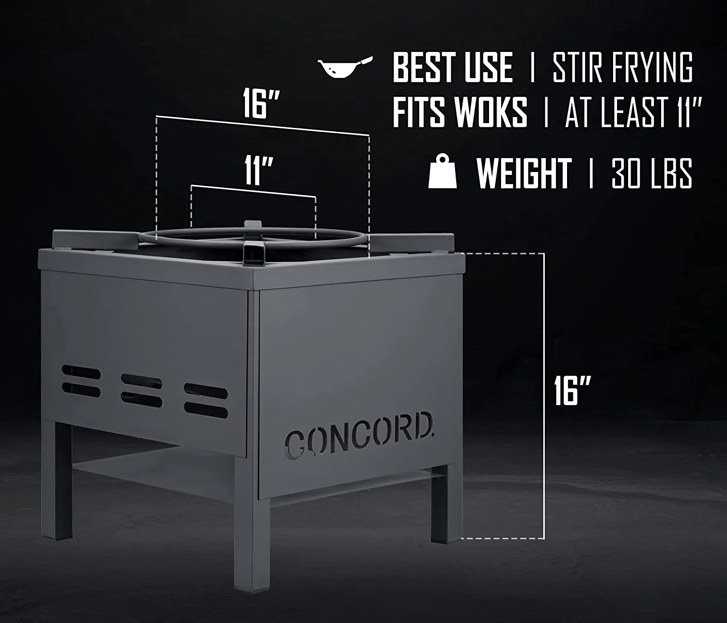 Stronghold Wok Burner (DROP IN WOK Edition) (16")