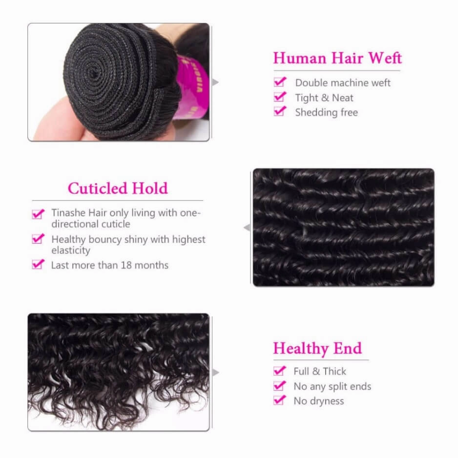Tuneful Brazilian Deep Wave Hair 1 Bundle Remy Hair Weft Weave Extension