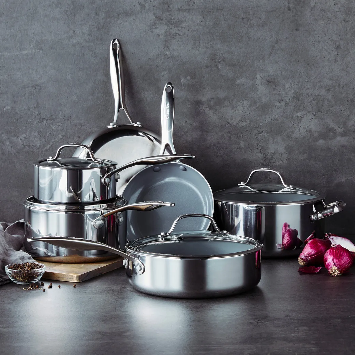 Valencia Pro Stainless Steel 10-Piece Cookware Set