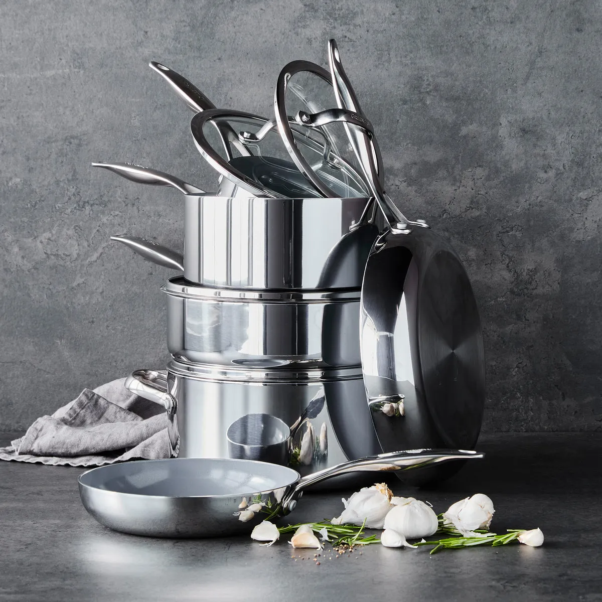 Valencia Pro Stainless Steel 10-Piece Cookware Set